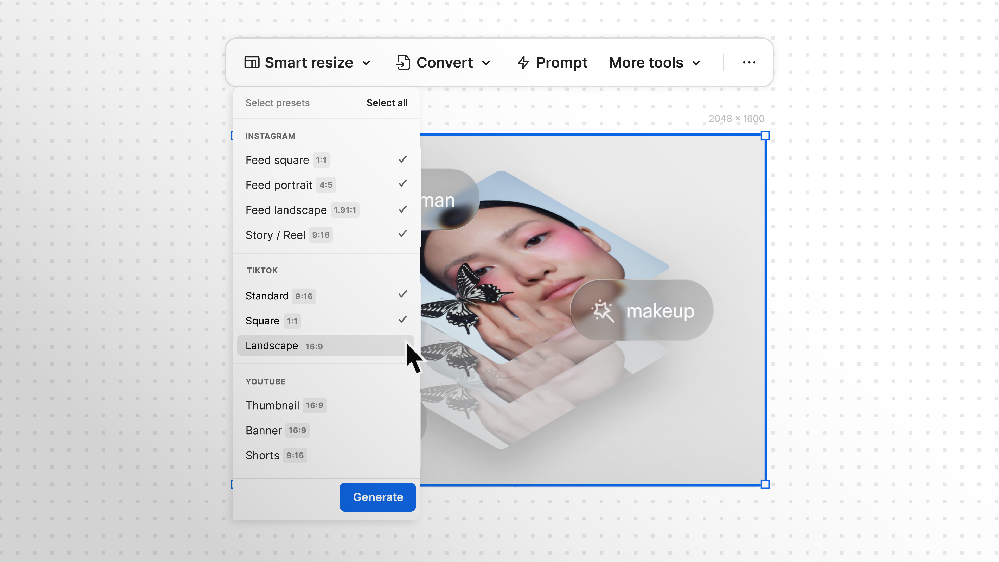 Smart Resize — instantly resize for any platform